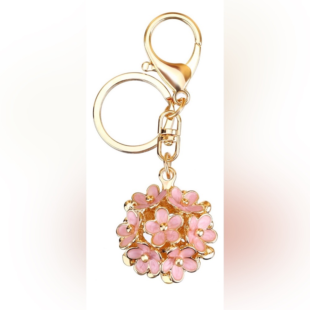 Flower Ball Purse Charm